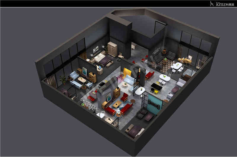 廣州展覽裝飾設計公司助力科美滋廣州國際家具展覽會Ciff展覽、展臺設計搭建